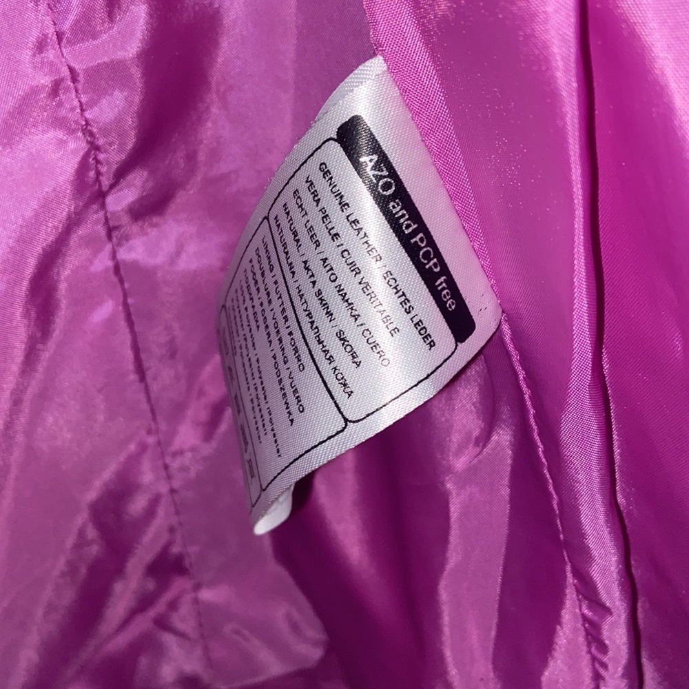 Cigno Nero leather purple jacket size 38 women’s EUC - Picture 4 of 5